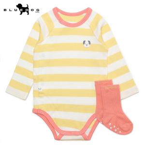 [블루독베이비(BLUEDOG BABY)] 퍼디 ST 뱀부 바디수트SET (택가격 65000원)