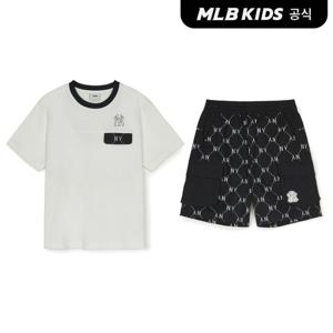 [MLB키즈 공식] 25SS 모노 아웃도어 티셔츠 세트 NY (Black) 7AS1MD553-50BKS