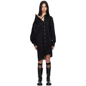 앤드뮐미스터 원피스 블랙 할리나 드롭 숄더 셔츠 미니 드레스 251378F052001