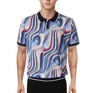 롯데광복 레드옥스 2025 S/S 캐주얼 여름 나염 스판 카라니트 R252SW158NY-GB