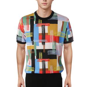 롯데광복 레드옥스 2025 S/S 캐주얼 여름 나염 스판 라운드니트 R252SW160OR-GB