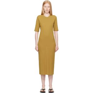 AMI Paris 원피스 카키 코튼 맥시 드레스 251482F055006