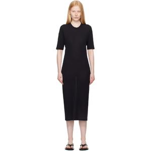 AMI Paris 원피스 블랙 코튼 맥시 드레스 251482F055005