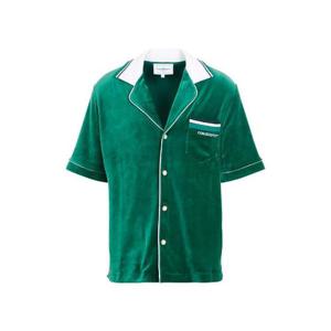 카사블랑카 벨루어 셔츠 MPF24JTP209 01EVERGREEN TP936251204