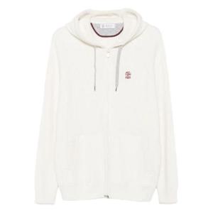 Brunello Cucinelli 후드 골지 집업 가디건 M22704806GCGC17