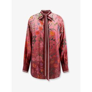 [GUCCI] 라프리마 여성 셔츠 실크 위드 플로라 프린트 835617 ZATG85057 PINK/ROSSO ANCORA/MC /12