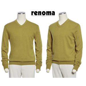 [레노마캐주얼]F/W 캐시미어혼방 부드럽고 깔끔한 V넥 니트 머스타드컬러 RQGMKT15A EK3653