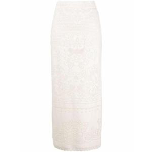 발렌 발렌티노 하이웨이스트 헤비 레이스 스커트 BRA8L16W3