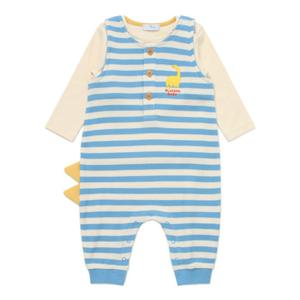 [블루독베이비8] 디노 와플 우주복 (45A7067506) (BLUEDOG BABY 유아 출산 백일 선물 도트 강아지 내복)