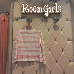 로엠걸즈 DP01 스트라이프  프릴 티셔츠 RGLA2586C