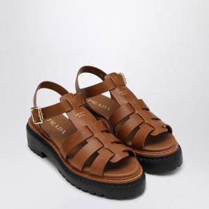 프라다 샌들 1X923N0557V6 F0R1R BROWN