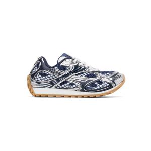 Bottega Veneta 스니커즈 네이비   실버 오르빗 스니커즈 252798F128002