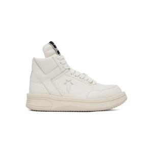 25 FW 릭오웬스 남성 화이트 Converse 터보웨폰 스니커즈 251126M236001