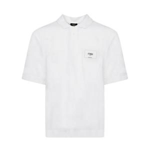 펜디 폴로 티셔츠 FY1131 A9RP F0WA0 White