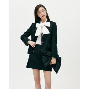 플라스틱아일랜드  (PR2WJ362) 노치드카라 트위드 싱글 자켓