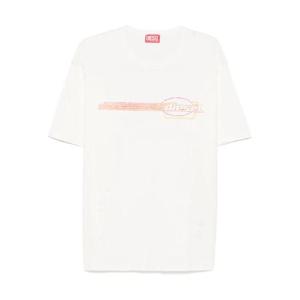 25 FW 디젤 플록 로고 티셔츠 A166490QIAM TP438023077