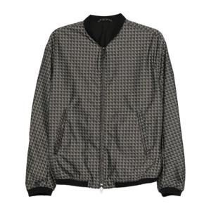 엠포리오아르마니 블랙 이글 패턴 집업 블루종 EM003382 AF1869