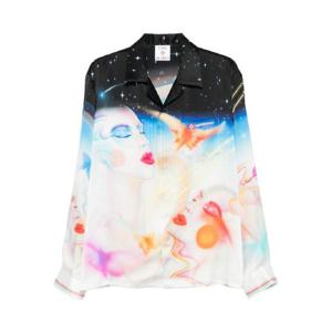 25 FW 카사블랑카 셀레스티얼 프린트 실크 셔츠 UMPF25SH006 TP440001275