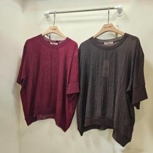 스테파니 HC07 히트시보리  라운드 블라우스 A2TS5304