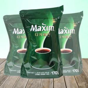 맥심 디카페인 리필 커피 170g X 3개/자판기용 블랙