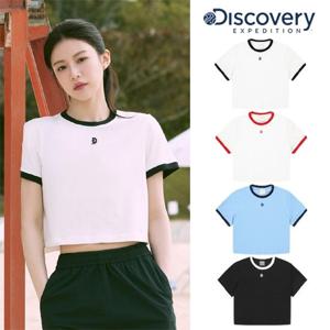 [디스커버리] 여성 우먼스 크롭 링거 반팔티셔츠 (DWRS97043 BKS