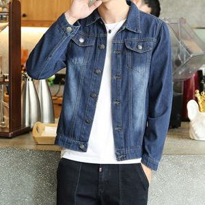 [슈썸]남성 데일리 캐주얼 카라 데님 스냅 청자켓 INSUM42