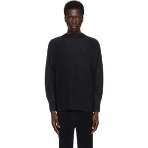 25 FW Homme Plisse Issey Miyake 남성 블랙 먼슬리 컬러 노벰버 티셔츠 251729M213004