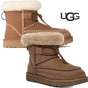 어그 UGG 1158251 여자 클래식 미니 Alpine 양털 가죽 앵클 부츠