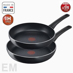 [테팔(가전)]테팔 인덕션 티타늄 제너러스쿡 프라이팬 2종 24cm + 28cm