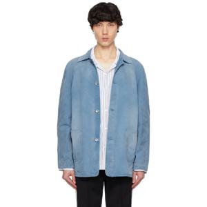 25 FW 메종마르지엘라 남성 블루 디스트레스 카반 데님 재킷 251168M180002