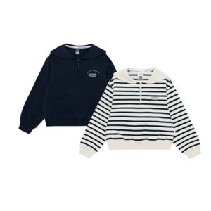 내셔널지오그래픽키즈  (K251GSW010) 여아 카라 반집업 티셔츠 긴팔