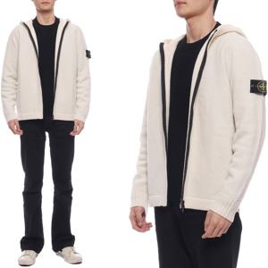 [스톤아일랜드] 24FW 남성 와펜 패치 울 후드집업 (8115567A3 V0099 24F)