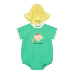[블루독베이비8] SS25 아티스트도기 바디수트 HJ (4531360411) (BLUEDOG BABY 유아 출산 백일 선물 도트 강