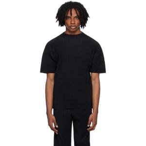 Homme Plisse Issey Miyake 티셔츠 블랙 먼슬리 컬러 메이 티셔츠 242729M213021