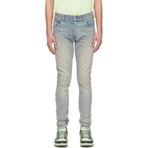 아미리 청바지 블루 샷건 데님 진 241886M186081