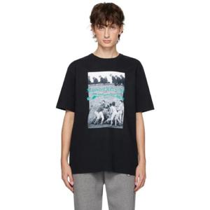 Maison Kitsune 티셔츠 블랙 그래픽 티셔츠 232389M213048