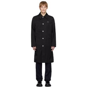 AMI Paris 코트 블랙 아미 알렉산드르 마티우시 레인 코트 242482M176007