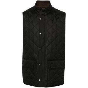 25 FW 바버 로고 자수 다이아몬드 퀼팅 질레 MGI0245BK11 TP432004961