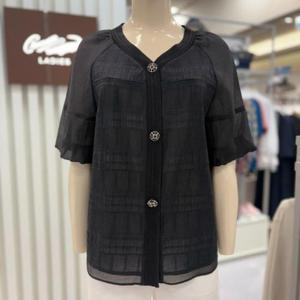 크로커다일레이디 HC28 브이넥 블라우스 CLEMBL128