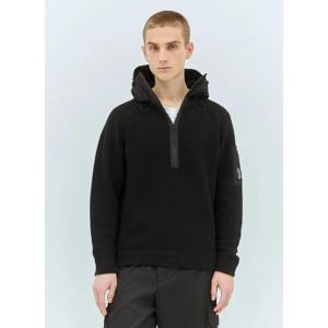 25 FW CP컴퍼니 남성 나일론 후드 울 가디건 pco0158002blk