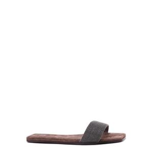 Brunello Cucinelli 장식 오픈 토 슬라이드 MZMIC2631 C2126CARBONE TP936138812