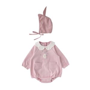 밍크뮤HB(PK)루루자가드자수SET바디슈트(35A1360404)출산선물 백일 유아동의류 모자