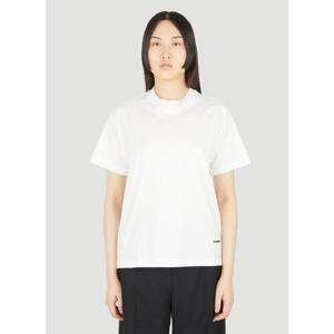 25 FW 질샌더 여성 클래식 티셔츠 3개 팩 jsp0247014wht