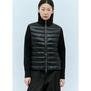 25 FW 몽클레어 여성 패디드 집업 가디건 mon0255041blk