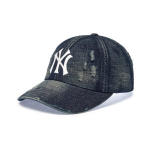 MLB (3ACPB195N-50NYL) 빈티지 데미지 데님 언스트럭쳐 볼캡