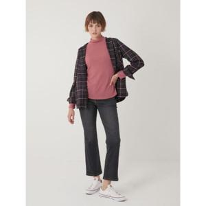 올리비아로렌 HC04 체크 후드 아우터형 블라우스 VVBNL3F8281