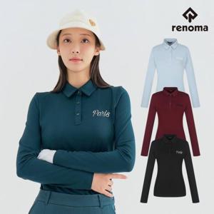 레노마골프 여성 가을 겨울 소프트한 로고 레터링 약기모 티셔츠 YN.7183.
