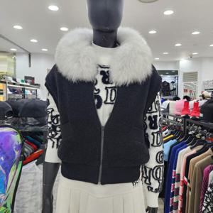 [파사디][행담도] 폭스FUR 후드 베스트_ P23WBV391X_HDD