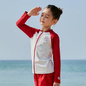 [아레나공식] 스플래시 아동 집업 래쉬가드 A5BG1GC07RED