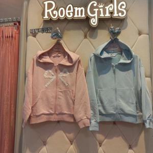 로엠걸즈 DP01 리본 포인트  후드집업 RGSM25W3P